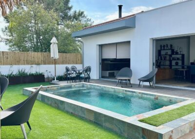 piscine-salon-cuisine maison luxe anglet proche golf chiberta 3